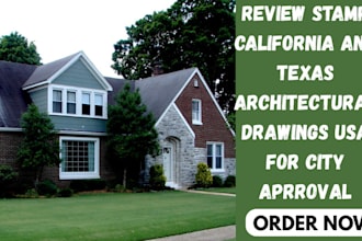 provide stamp  for california and florida architectural drawings usa city permit