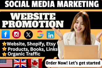 do website promotion, etsy, ebay, amazon, product, book, event, blog or any link