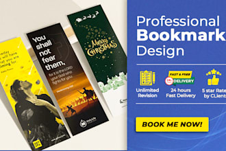 design professional printable bookmark in 6 hours