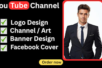 do youtube banner logo design channel art facebook cover banner design