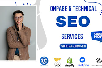 do website SEO optimization on wordpress, wix, shopify, squarespace, webflow