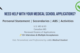 edit your medical school personal statement and secondaries