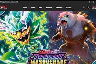 design pokemon shopify store trading card pokemon card pokemon website