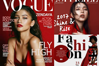 magazine design, product catalog, catalogue layout, lookbook, brochure design