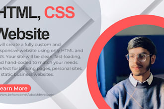 design a static website using only HTML and CSS