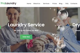 design or redesign wix wordpress laundry website dry cleaning booking website