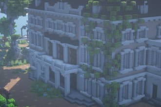 build detailed 1900s or victorian style buildings in minecraft
