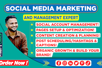 be your social media manager with custom content and scheduled posts