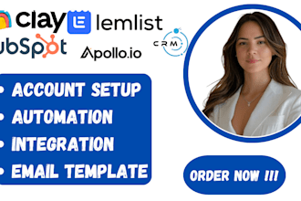 set up clay com hubspot CRM mailchimp and apollo io
