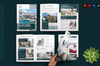 design real estate digital brochure, booklet, catalogue flyer print or digital