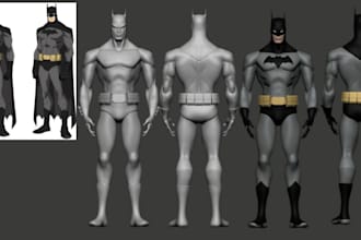 convert 2d drawing image to 3d model,  2d to 3d cartoon character, 3d toy