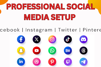setup facebook, instagram, and business social profiles