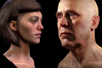3d digital sculpting 3d head 3d face action figure stl obj file 3d printing