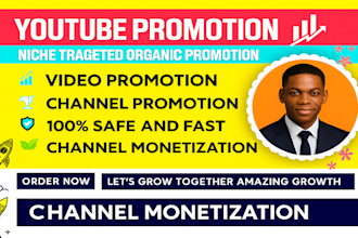 promote your youtube channel organically for fast monetization or video growth