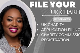 prepare and file your UK charity registration with the charity commission