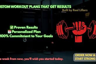 design a custom workout and diet plan for your goals