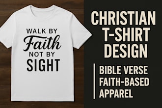 custom typography christian t shirt and clothing design