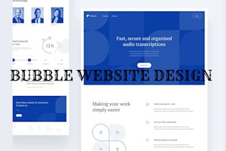 design responsive bubble website, bubble custom website