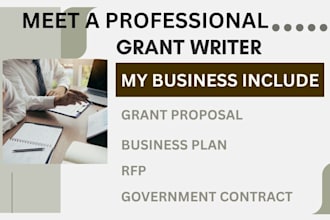 write grant proposal, write rfp, business proposal writing government contract