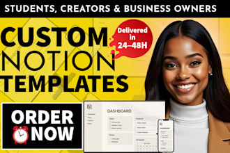 fix your messy notion setup or design a custom template, dashboard, or workspace