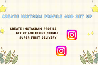 create instagram profile and full set up