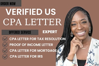 prepare CPA certified financial statement, sign CPA letter, audit financials