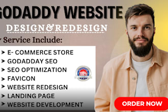 godaddy website design, website design, website redesign, godaddy design