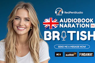 narrate acx audible audiobook with warm british female voice over british accent