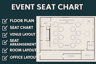 design professional floor plans, event layouts, stadium seating charts for event