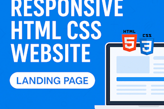 build a responsive HTML CSS landing page or static website