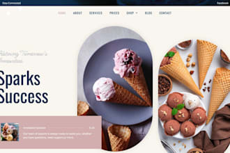 design ice cream ecommerce website yogurt website cookies chocolate website