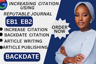 write, publish and provide best paper award for  eb1 eb2 niw backdate citation
