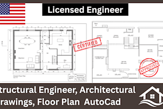 do structural engineer, architectural drawings, floor plan in autocad