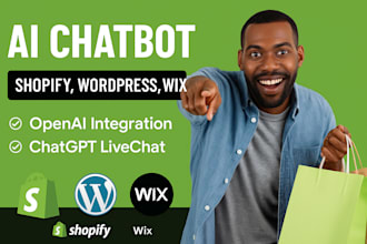 create ai chatbot for shopify wordpress wix with openai integration livechart