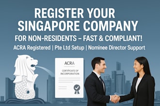 register and incorporate your singapore ltd company as a non resident