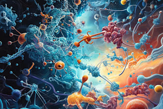 do 2d and 3d scientific illustrations, graphic abstract and scientific cover art