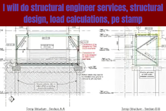 do structural engineer services, structural design, load calculations, pe stamp