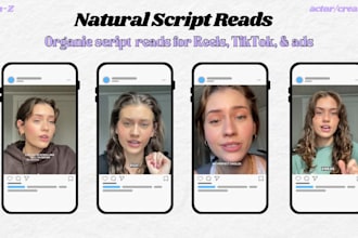 naturally read your script on camera for tiktok reels or ads