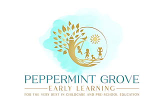 do modern daycare, childcare, baby shop, toy shop, preschool and kids logo