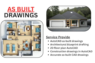 do architectural asbuilt drawings, blueprints in autocad
