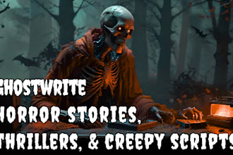 ghostwrite horror stories, thrillers, and creepy scripts for you