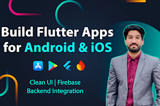 develop flutter mobile app for android ios with clean UI and backend integration