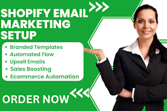 setup shopify klaviyo email automation flows sales funnel ecommerce mailchimp