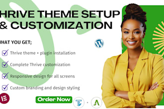 install and customize thrive theme and thrive architect