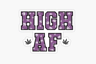 design cannabis and weed logo with 15 hours