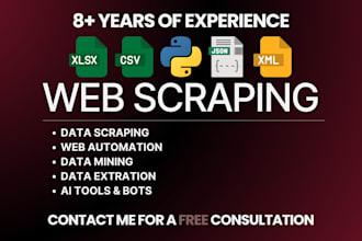 develop automated bots,web scraping,browser automation using selenium scrapy