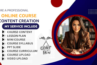 online course content, course creation, lesson plan, training manual, workbook