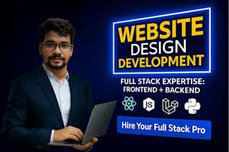 do custom website development as frontend, backend, full stack developer