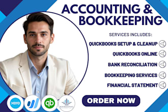 do setup, cleanup, catch up, and bookkeeping in quickbooks, xero