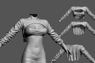 design realistic second life model 3d clothing 3d design vrchat sansar